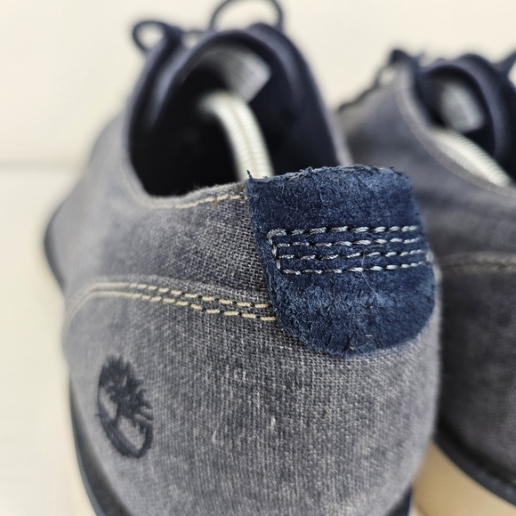 Timberland Men`s Woodhull Denim Canvas Oxford Dress Casual Shoe Sz 12 - Picture 9 of 14